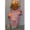ski-pak roze met grijs baby born 43cm