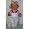 ski-pak wit met roze polka dots baby born 43cm