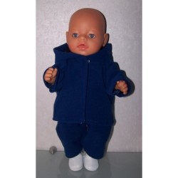 ski-pak blauw baby born 43cm