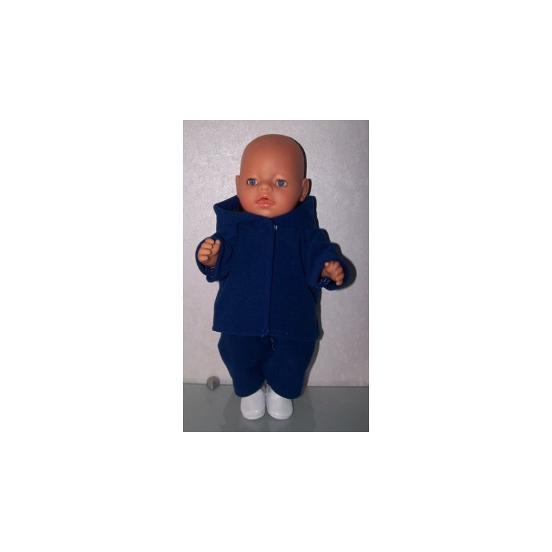 ski-pak blauw baby born 43cm