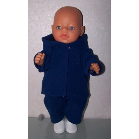 ski-pak blauw baby born 43cm