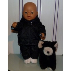 ski-pak donker blauw baby born 43cm
