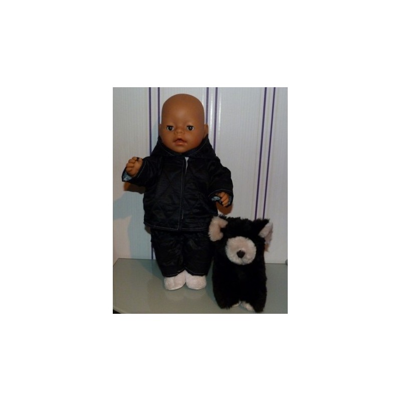 ski-pak donker blauw baby born 43cm