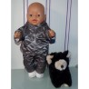 ski-pak grijs baby born 43cm