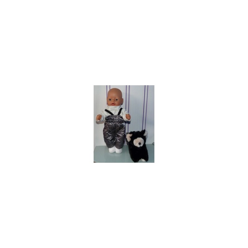 ski-pak grijs met beren baby born 43cm