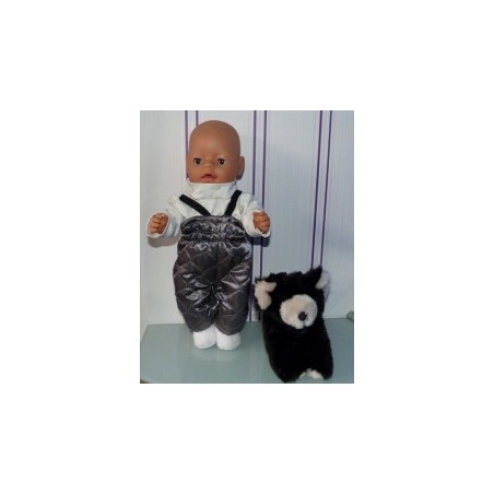 ski-pak grijs met beren baby born 43cm