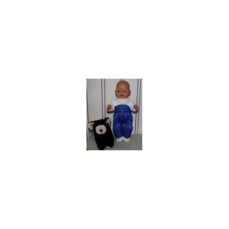 ski-pak hard blauw baby born 43cm