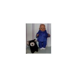 ski-pak hard blauw baby born 43cm