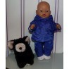 ski-pak hard blauw baby born 43cm