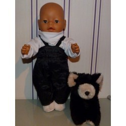 ski-pak donker blauw baby born 43cm
