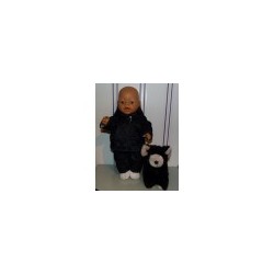 ski-pak donker blauw baby born 43cm