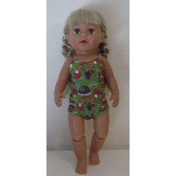 luxe romper groen paddestoelen baby born 43cm