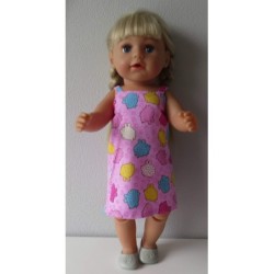 nachthemd roze dieren baby born 43cm