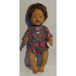 romper grijs olifanten baby born 43cm