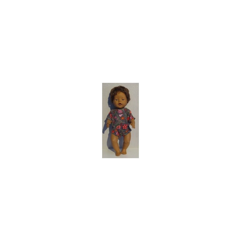 romper grijs olifanten baby born 43cm