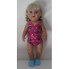 luxe romper hard roze paddestoelen baby born 43cm