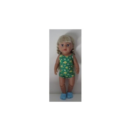 luxe romper groen citroenen baby born 43cm
