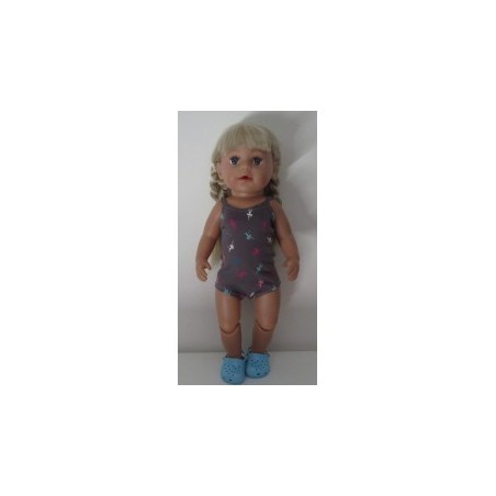 luxe romper grijs ballet baby born 43cm