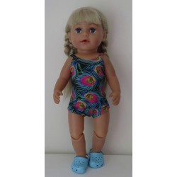 luxe romper paauwveren baby born 43cm