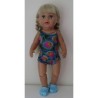 luxe romper paauwveren baby born 43cm