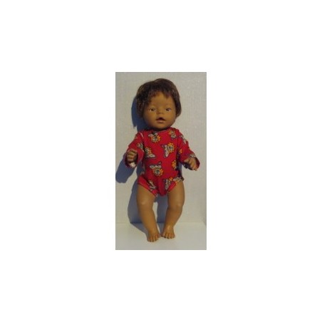romper rood leeuwen baby born 43cm