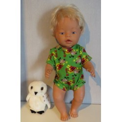 romper groen super dog baby born 43cm