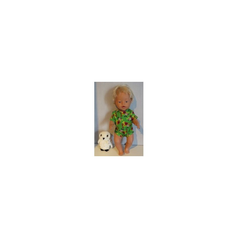 romper groen super dog baby born 43cm