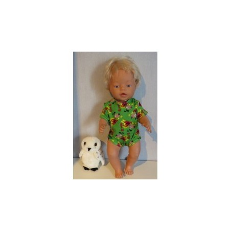 romper groen super dog baby born 43cm