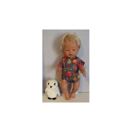romper grijs rozen baby born 43cm