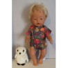 romper grijs rozen baby born 43cm