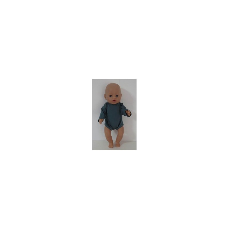 romper donker groen baby born 43cm