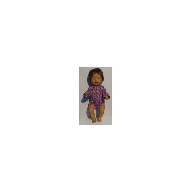 romper goen met bloemen lila baby born 43cm