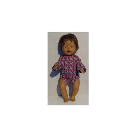 romper goen met bloemen lila baby born 43cm