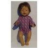 romper goen met bloemen lila baby born 43cm