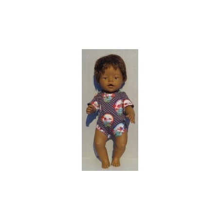romper grijs flamingo's baby born 43cm