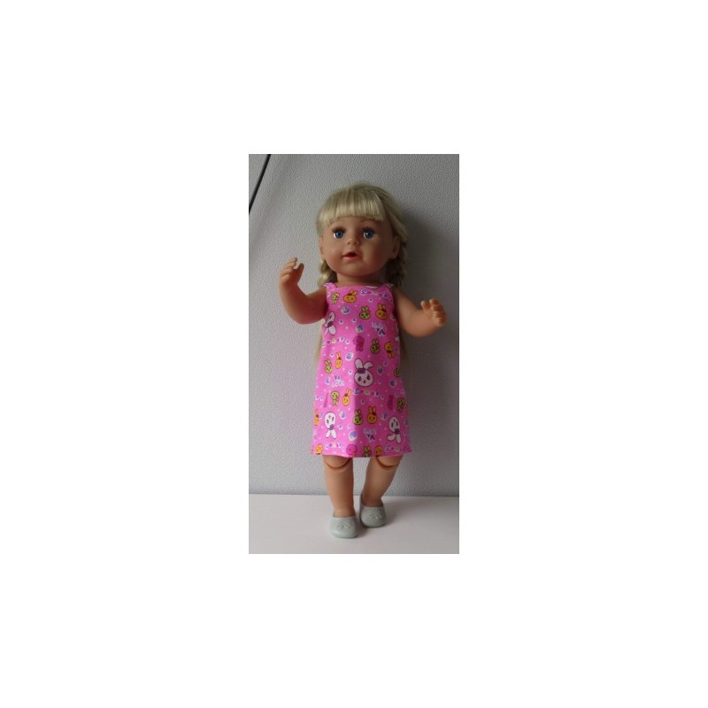 nachthemd roze konijnen baby born 43cm