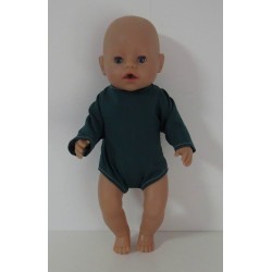 romper donker groen baby born 43cm