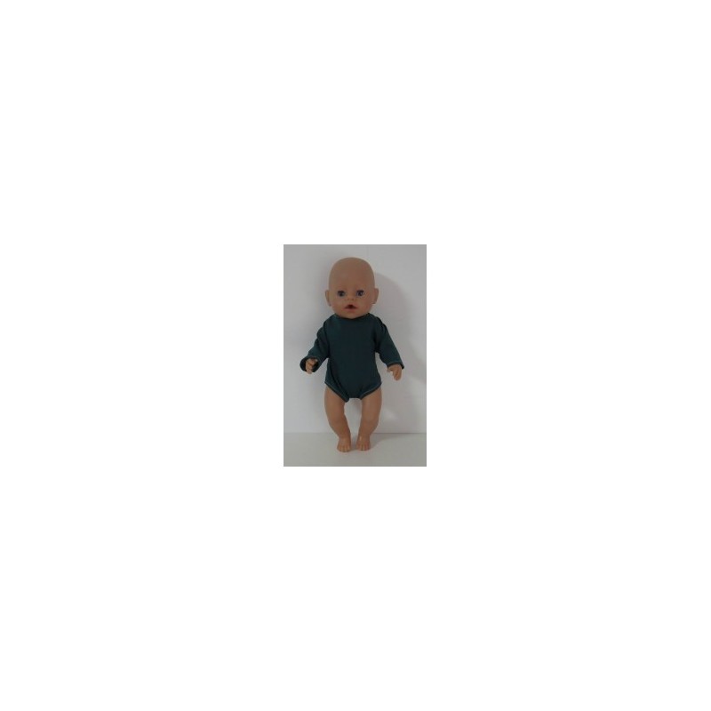 romper donker groen baby born 43cm