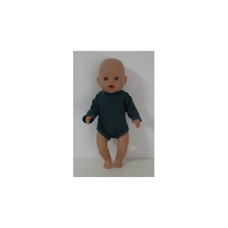 romper donker groen baby born 43cm