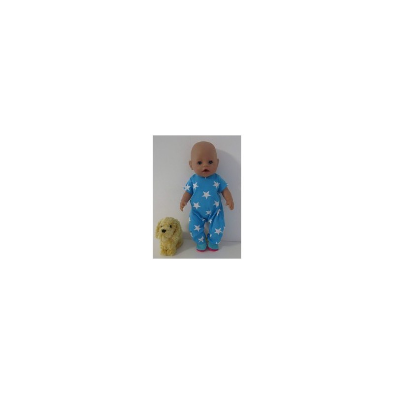 slobpak blauw sterren  baby born 43cm