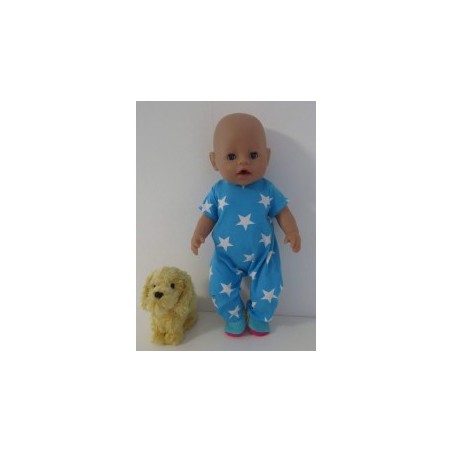 slobpak blauw sterren  baby born 43cm