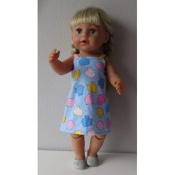 nachthemd blauw dieren baby born 43cm