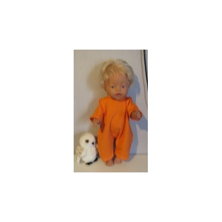 slobpak oranje stippen geel baby born 43cm