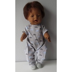 slobpak grijs wolken baby born 43cm
