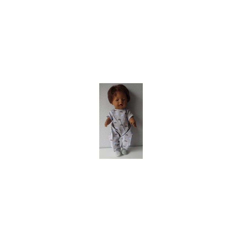 slobpak grijs wolken baby born 43cm