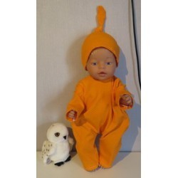 slobpak oranje stippen geel baby born 43cm