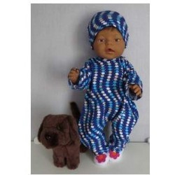 slobpak stippen blauw baby born 43cm