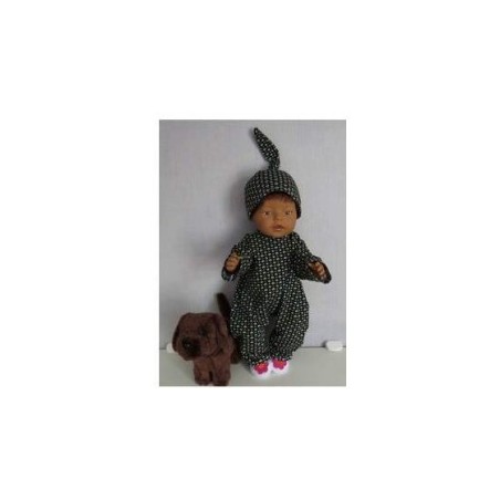 slobpak bruin stippen baby born 43cm
