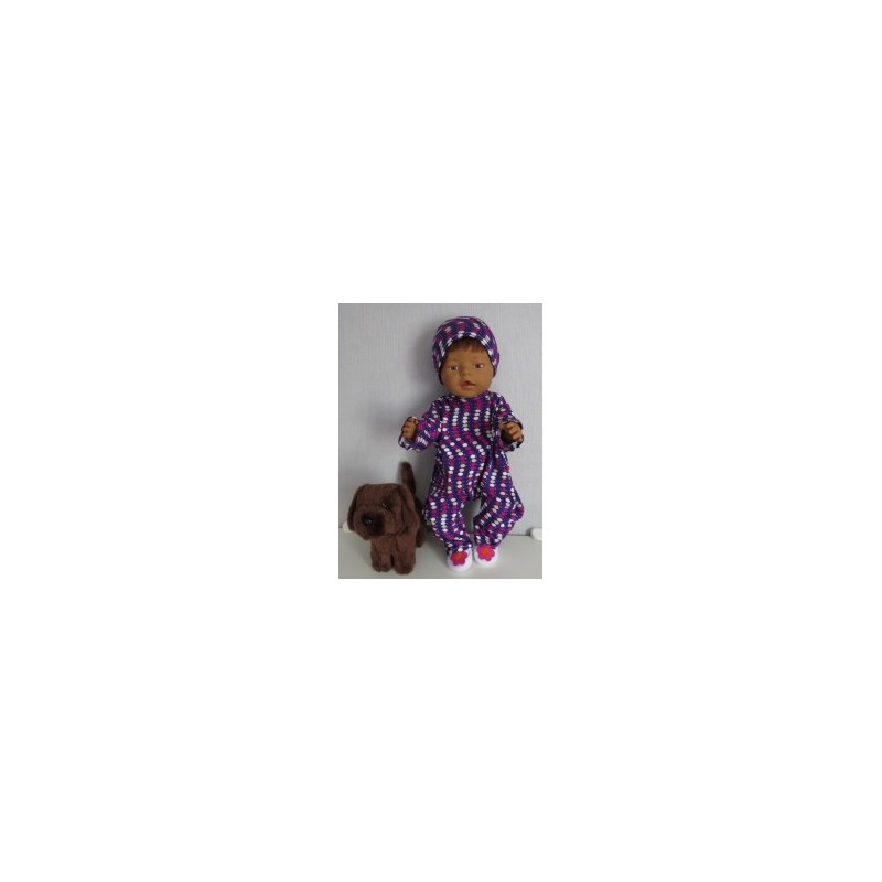 slobpak paars stippen baby born 43cm