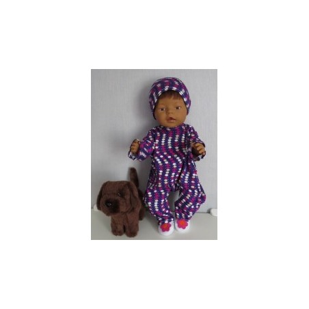 slobpak paars stippen baby born 43cm